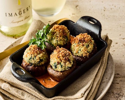 Cheese Sausage Stuffed Mushrooms